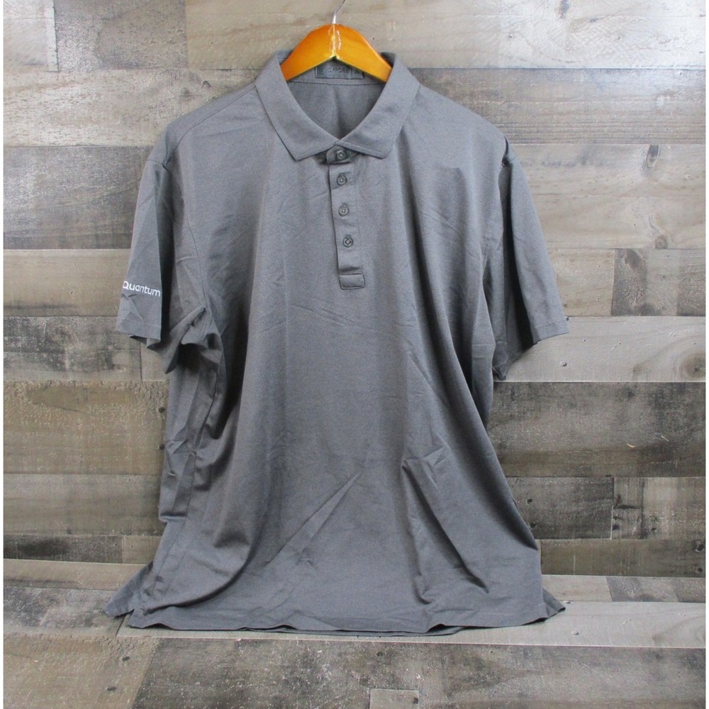 G/FORE Polo Shirt Mens XL Gray Performance Golf Essential Pique Stretch - Picture 2 of 10